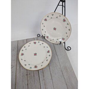 Vintage Set 4 #2 Homer Laughlin Georgian RAMBLER ROSE Dessert Plates 6 1/4"